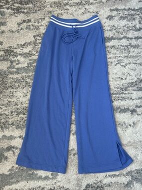 Lou & Grey Blue Wide‑Leg Lounge Pants – Size Medium